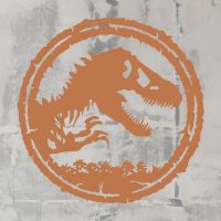T-Rex Wall Art Finished in Autumn Leave Orange