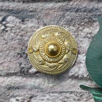 Polished Brass "Rococo" Bell Push 