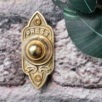 "Push" Polished Brass Doorbell 