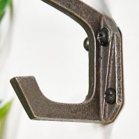 Close up of hook and supporting backplate