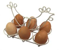Vintage Cream Chicken 6 Egg Holder
