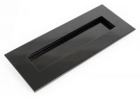 Small Cast Brass Traditional Letter Plate- Black 