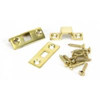 4" Universal Straight Bolt 3 Keep Designs Polished Brass