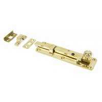 Universal Straight Bolt 6" Polished Brass 