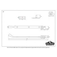 Pewter Peardrop Window Stay 12"