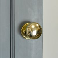 Large Polished Brass Door Knobs 