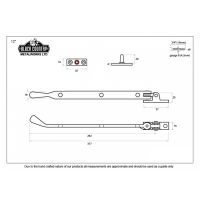 Black Iron Peardrop Window Stay Dimensions 