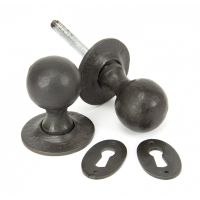 Beeswax Ball Mortice or Rim Knob Set with Escutcheons