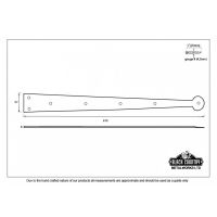 Decorative Iron Hinge Front 24" Dimensions 
