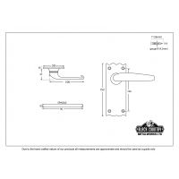 Lever Latch Set Dimensions