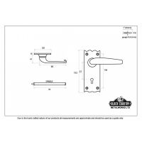 Lever Lock Set Dimensions 