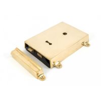 Polished Brass Reversible Rim Lock 