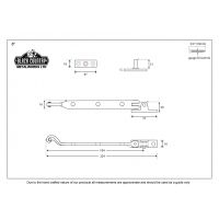 Antique Black Scrolled Stay Dimensions 