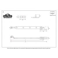 Antique Black Scrolled Stay Dimensions 