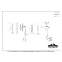 Scrolled Antique Black Window Fastener 