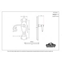 Curly Lever Lock Set Natural Textured Dimensions 
