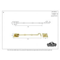 Polished Brass Cabin Hook Dimensions 