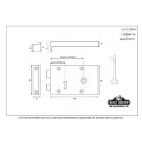 Hartwin Internal/Enternal Right Hand Rim Lock - Small Dimension