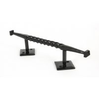 Plaited Rope Iron Pull Handle Black