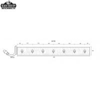 Stable Coat Rack in Natural Iron - Dimensions 