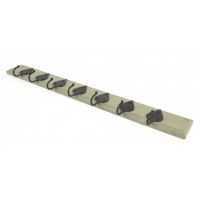 Beeswax Coat Hooks on Olive Green Rack 