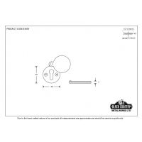 Antique Brass Round Escutcheon with Cover Dimensions 