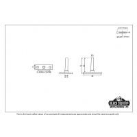 Antique Pewter Bevel Stay Pin Dimensions