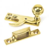 Hook Sash Fastener with Key Polished Brass 