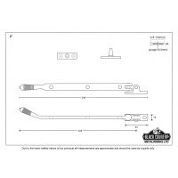 Aged Bronze Reeded Window Stay Dimensions 