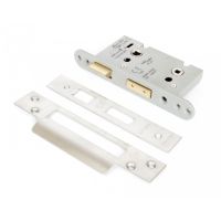 Satin Stainless Steel Heavy Duty Bathroom Mortice Lock - 2"