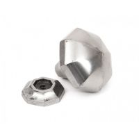 Side View of Cast Iron Octagonal Cabinet Knob - 32mm