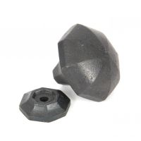 Side View of Steel Beeswax Octagonal Cabinet Knob - 32mm