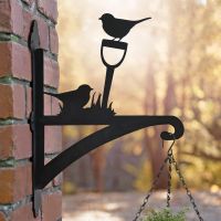 Robin on Garden Shovel Hanging Basket Bracket 