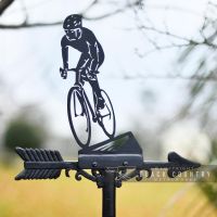 Close-up of the Cyclist Weathervane Topper