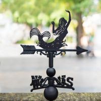 Mermaid Motif on Cast Iron and Steel Weathervane