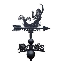 Mermaid Weathervane on White Background