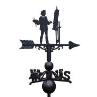 Artist Weathervane on White Background