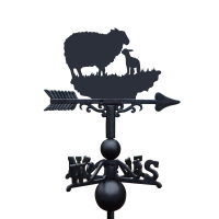 Sheep Weathervane on White Background