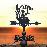 Weathervane with Little Miss Muffet in Black