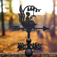 Little Miss Muffet Black Weathervane 