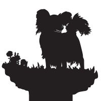 Top of The Papillion Dog Weathervane