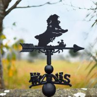 Black Weathervane with Maltese Dog 
