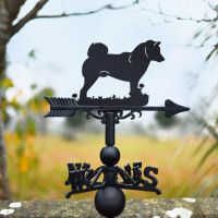 Black Weathervane with Shiba Inu 