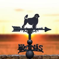 Black Weathervane with Portuguese Water Dog 