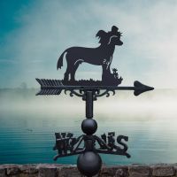 Black Weathervane with Chinese Crested Dog 