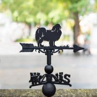 Black Weathervane with Japanese Chin Design 