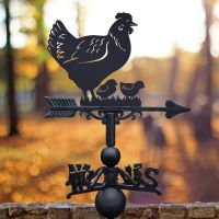Hen & Chicks Weathervane in Black 