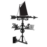 Norfolk Werry Sail Boat Weathervane Created From Iron