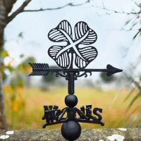Weathervane with Celtic Clover in Black 