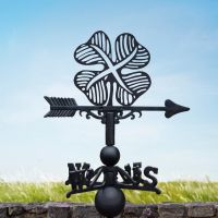 Celtic Clover Weathervane in Black